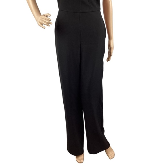 Line & Dot Vaughn One Shoulder Ring Detail Black Jumpsuit Small - Picture 3 of 9